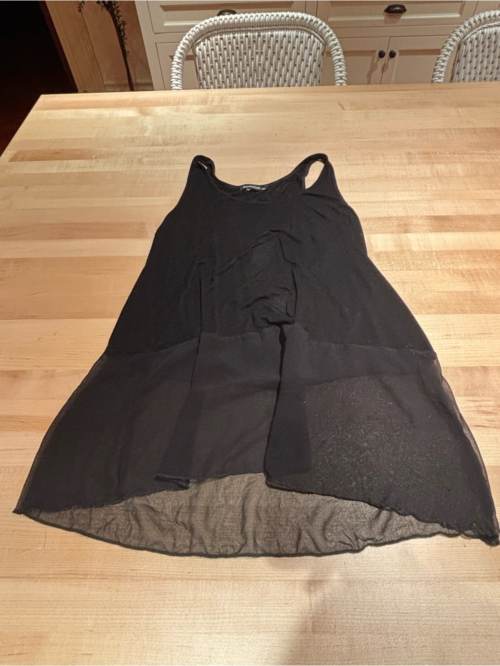 Black Sleeveless Layered Dress - Women's